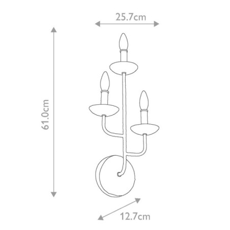 Aplique de pared Annie (3 luces)