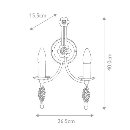 Aplique de pared Belfry (2 luces)