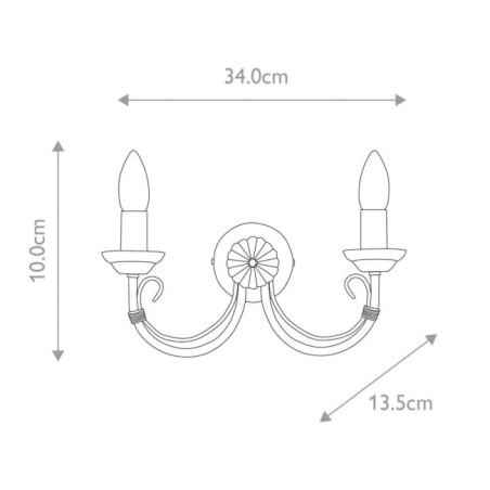 Aplique de pared Chartwell (2 luces)