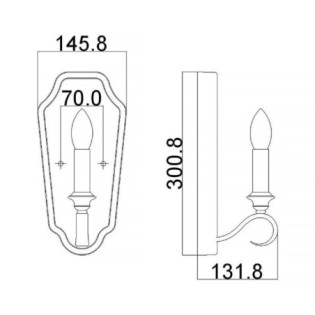 Aplique de pared DeWitt