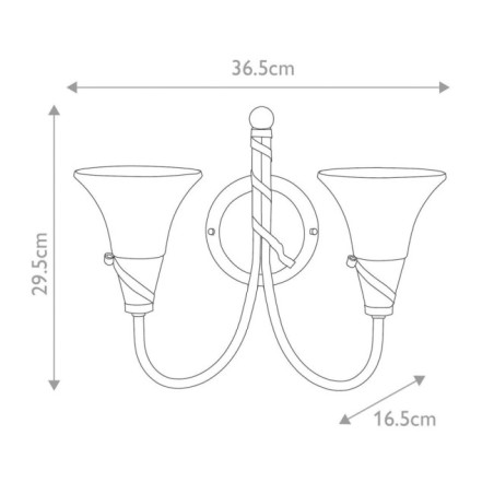 Aplique de pared Emily (2 luces)