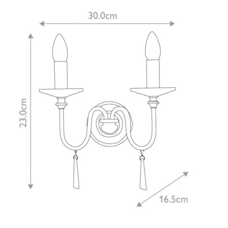 Aplique de pared Finsbury Park (2 luces)