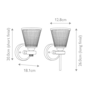 Aplique de pared para baños Gunnislake