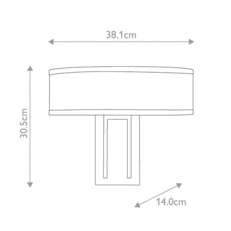 Aplique de pared Hampton (2 luces)