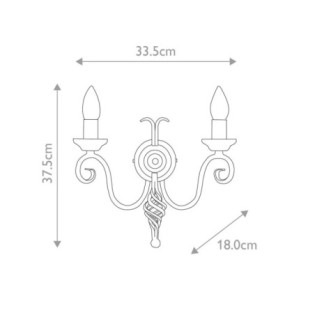 Aplique de pared Harlech (2 luces)