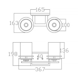 Aplique de pared para baños Hendrik (2 luces)