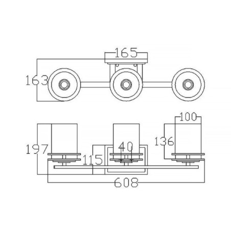 Aplique de pared para baños Hendrik (3 luces)