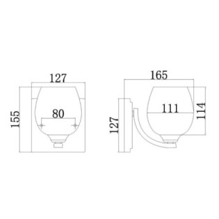 Aplique de pared para baños Kalli