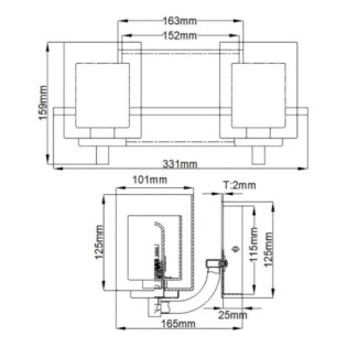Aplique de pared para baños Kolt (2 luces)