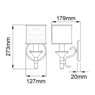Aplique de pared Lacey