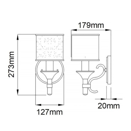 Aplique de pared Lacey