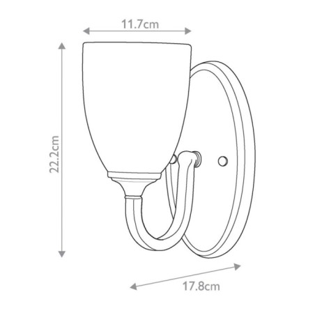 Aplique de pared para baños Perry