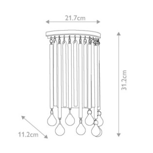 Aplique de pared Piper (2 luces)