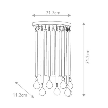 Aplique de pared Piper (2 luces)