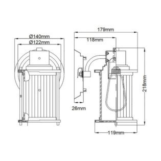 Aplique de pared para baños Riggs