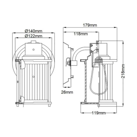 Aplique de pared para baños Riggs