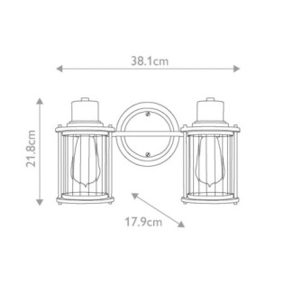 Aplique de pared para baños Riggs (2 luces)
