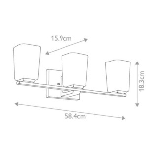 Aplique de pared Roehm (3 luces)