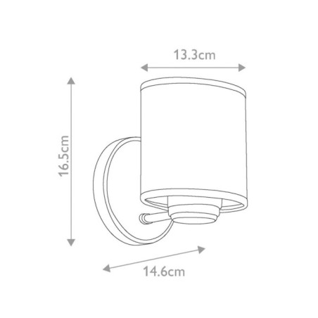 Aplique de pared Saldana