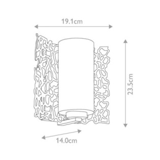 Aplique de pared Silver Coral