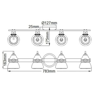 Aplique de pared para baños Talland (4 luces)