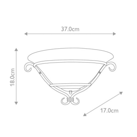 Aplique de pared Torchiere