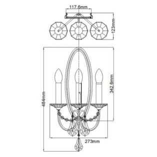Aplique de pared Valentina (3 luces)