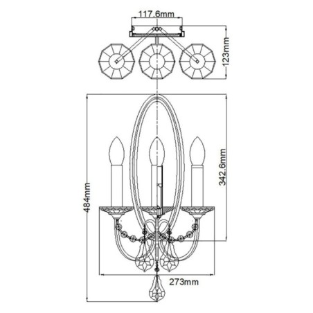 Aplique de pared Valentina (3 luces)