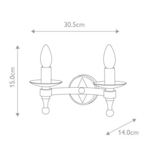 Aplique de pared Warwick (2 luces)