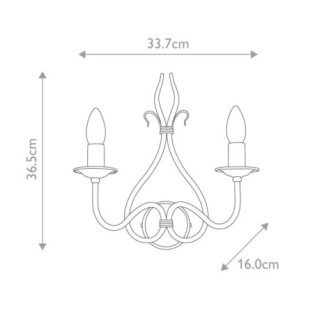 Aplique de pared Windermere (2 luces)