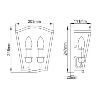 Aplique de pared Yarmouth (2 luces)