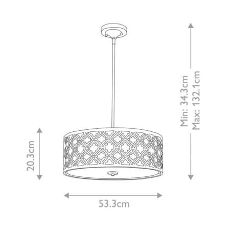 Lámpara de techo Arabella (3 luces)