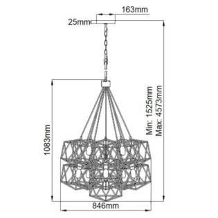 Lámpara de techo Astrid (11 luces)