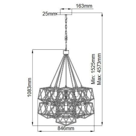 Lámpara de techo Astrid (11 luces)