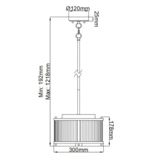 Lámpara de techo Corona (2 luces)