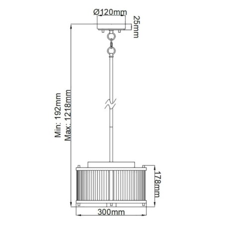 Lámpara de techo Corona (2 luces)