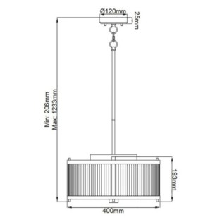 Lámpara de techo Corona (3 luces)