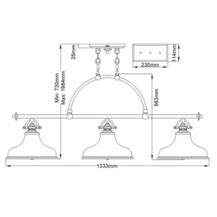 Lámpara de techo Emery (3 luces)