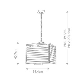 Lámpara de techo Louvre (4 luces)