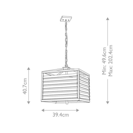 Lámpara de techo Louvre (4 luces)