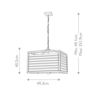 Lámpara de techo Louvre (6 luces)
