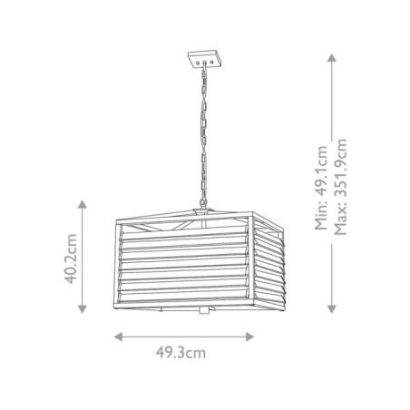 Lámpara de techo Louvre (6 luces)