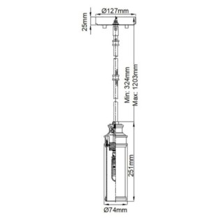 Lámpara colgante para baños Payne