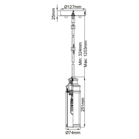 Lámpara colgante para baños Payne