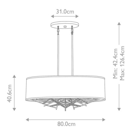 Lámpara de techo Taiko (5 luces)