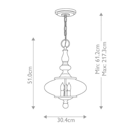 Lámpara de techo Wexley (3 luces)