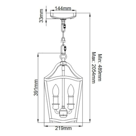 Lámpara de techo Yarmouth (3 luces)