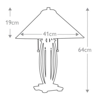 Lámpara de mesa Asheville (2 luces)