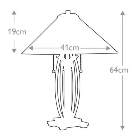 Lámpara de mesa Asheville (2 luces)