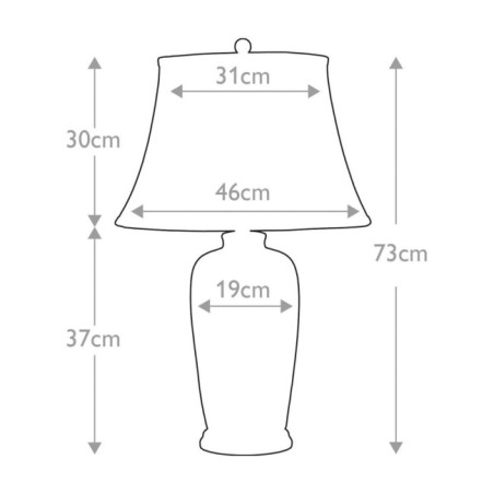 Lámpara de mesa Blue Traditional